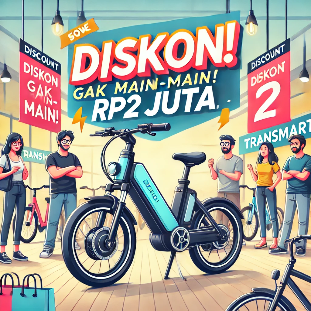 Diskon Gak Main-main, Transmart Banting Harga Sepeda Listrik Rp2 Juta