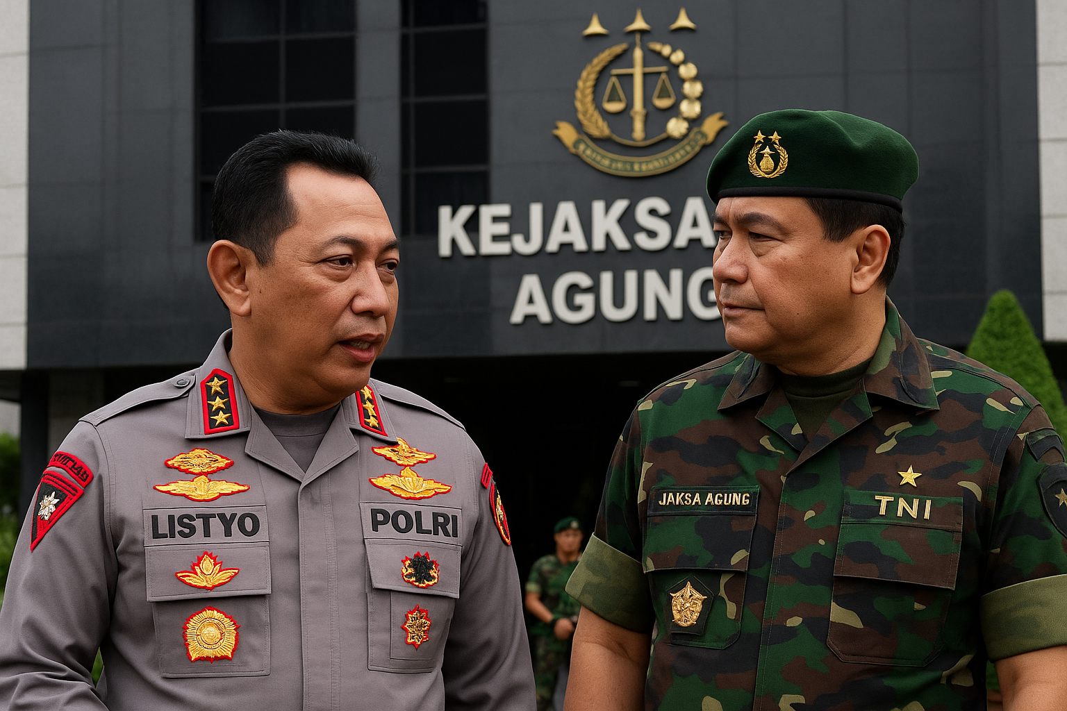 TNI Jaga Kejagung Kapolri: Saya dan Jaksa Agung Juga Sering Komunikasi