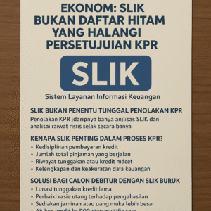 Ekonom SLIK Bukan Daftar Hitam yang Halangi Persetujuan KPR